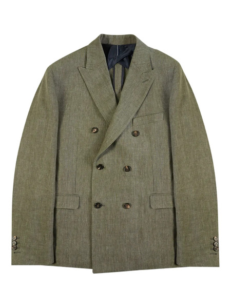  Slowear Double-breasted Linen Blazer - Green 