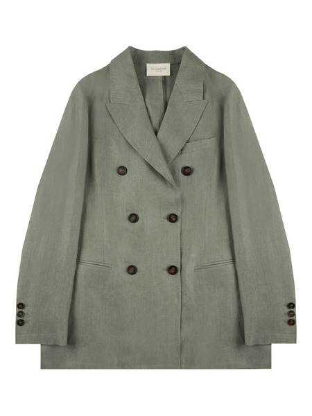 Slowear Double-breasted Linen Jacket - Green 