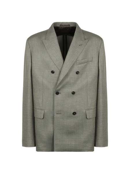  Slowear Double-breasted Notched Collar Jacket - Grey 
