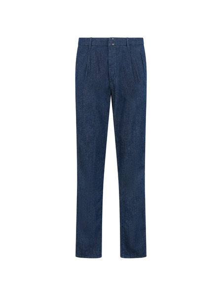  Slowear Pleated Denim Trousers - Blue 