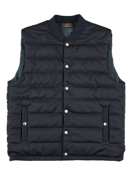  Slowear Welt Pockets Wool Gilet - Blue 
