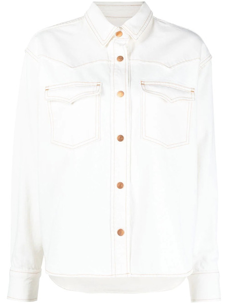  Slvrlake Button-down Denim Jacket - Neutrals 
