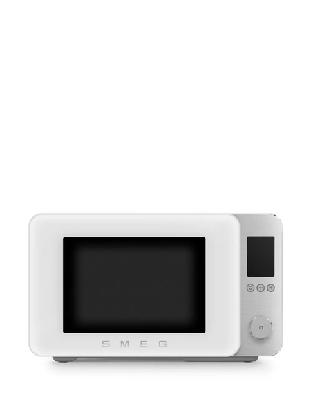 Smeg Logo-print Microwave - White 