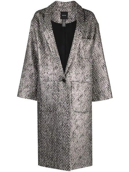 Smythe Herringbone Single-breasted Coat - Black 
