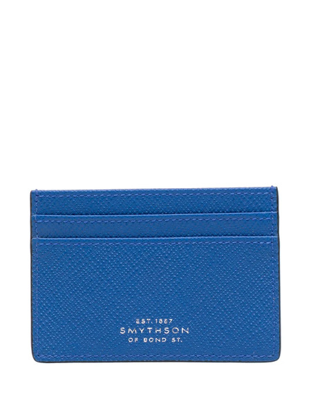  Smythson Flat Cardholder - Blue 