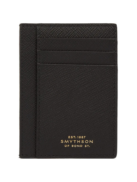  Smythson Large Panama Flat Cardholder - Black 