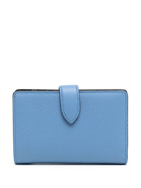  Smythson Leather Cardholder Wallet - Blue 