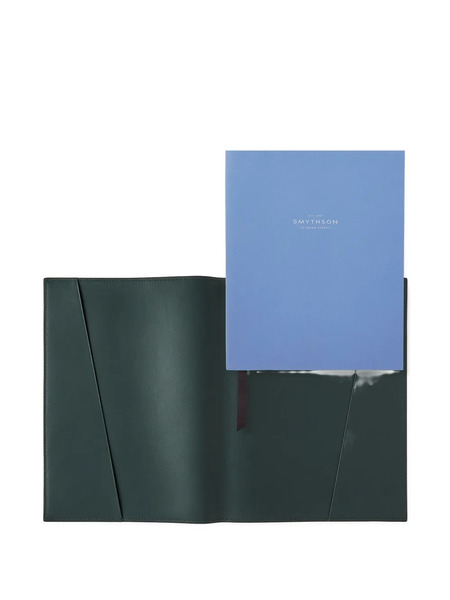  Smythson Leather Notebook Folder - Green 