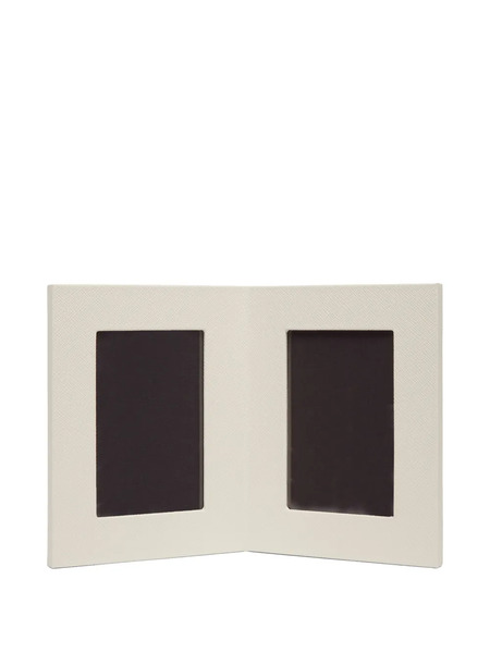  Smythson Leather Photo Frame - White 