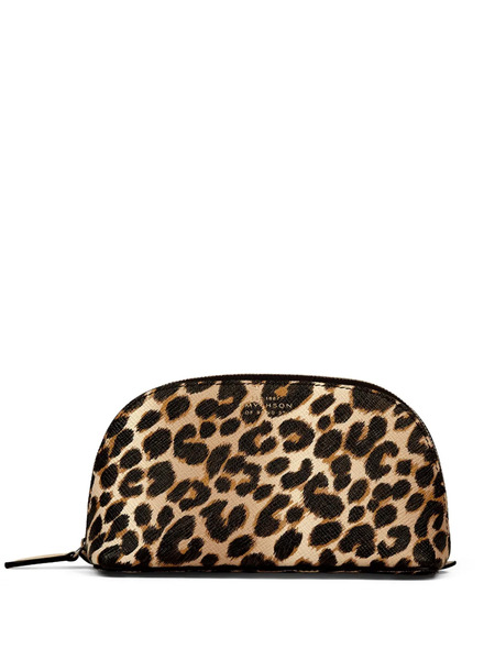  Smythson Leopard-print Make Up Bag - Neutrals 
