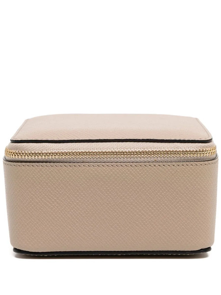  Smythson Logo-stamp Zip Box - Neutrals 