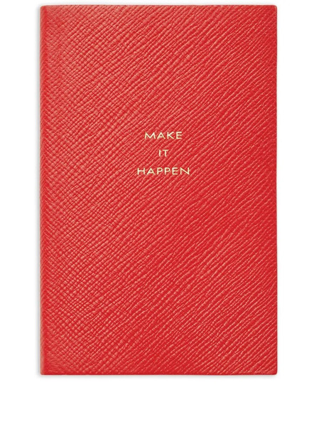  Smythson Make It Happen Leather Notebook - Red 