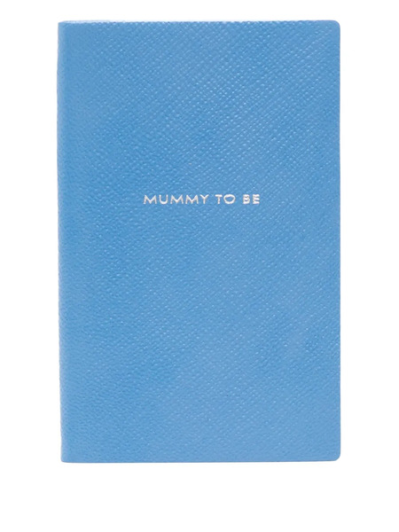  Smythson Mummy To Be Panama Notebook - Blue 