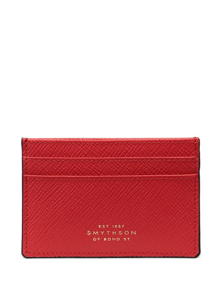  Smythson Panama Card Holder - Red 