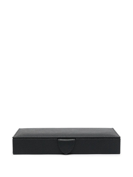  Smythson Panama Cufflink Box - Blue 