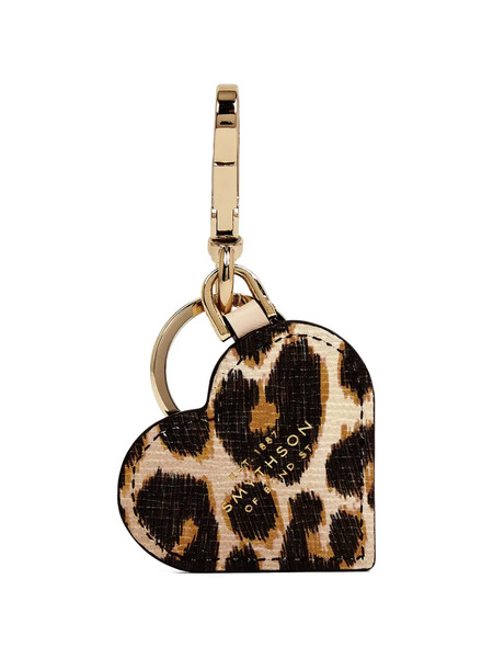  Smythson Panama Heart Keyring - Neutrals 
