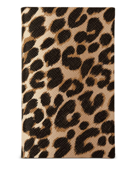  Smythson Panama Leopard-print Notebook (14cm X 9cm) - Neutrals 