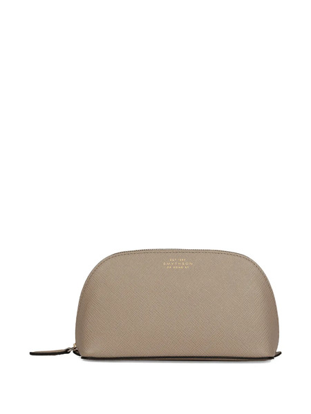  Smythson Panama Zip-up Make-up Bag - Neutrals 