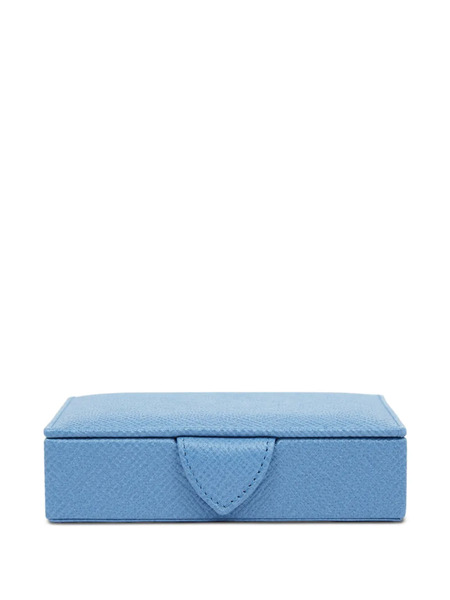  Smythson Small Panama Square Trinket Box - Blue 