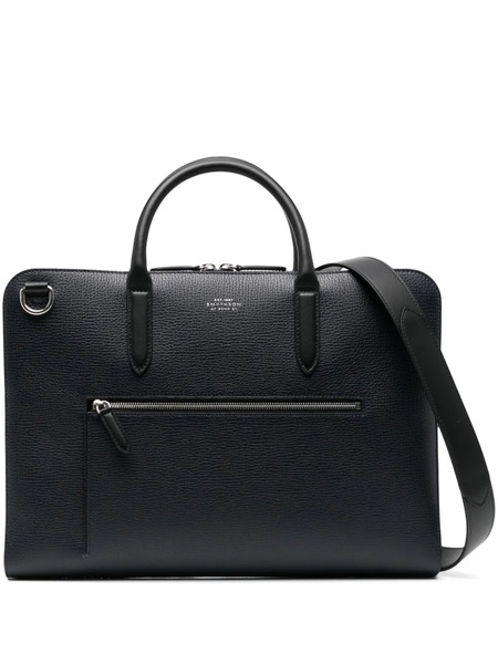  Smythson Ultra Slim Briefcase - Blue 
