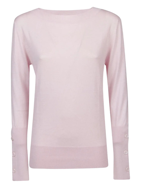 Snobby Sheep Button-cuff Silk Sweater - Pink 