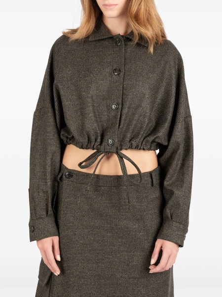  Société Anonyme Drop-shoulder Wool Jacket - Green 