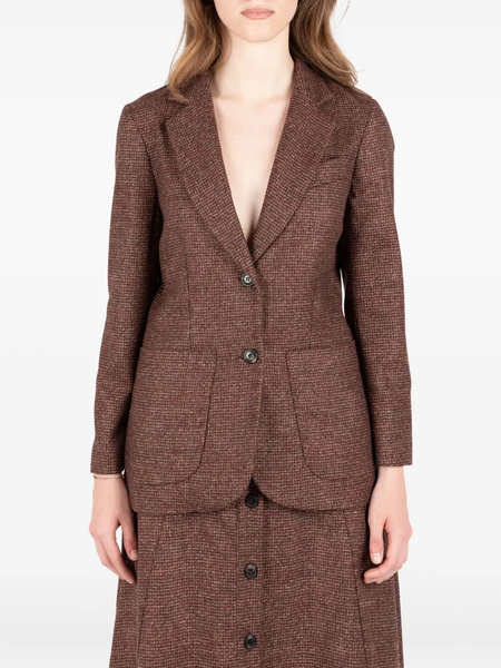  Société Anonyme Houndstooth-pattern Jacket - Red 