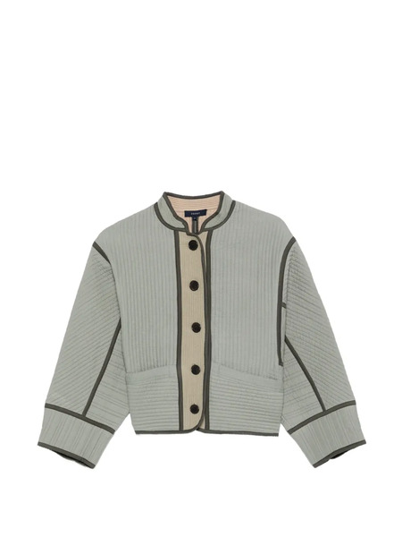  Soeur Patchouli Button Quilted Jacket - Green 