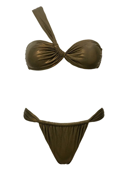  Sofia Erhan Chiara One-shoulder Bikini - Green 