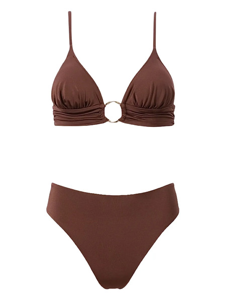  Sofia Erhan Ring-detail Bikini - Brown 