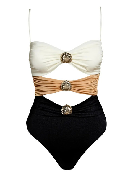 Sofia Erhan Shell-embellished Swimsuit - White 