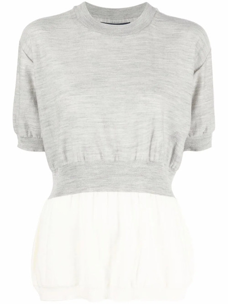 Sofie D'hoore Two-tone Wool T-shirt - Grey 