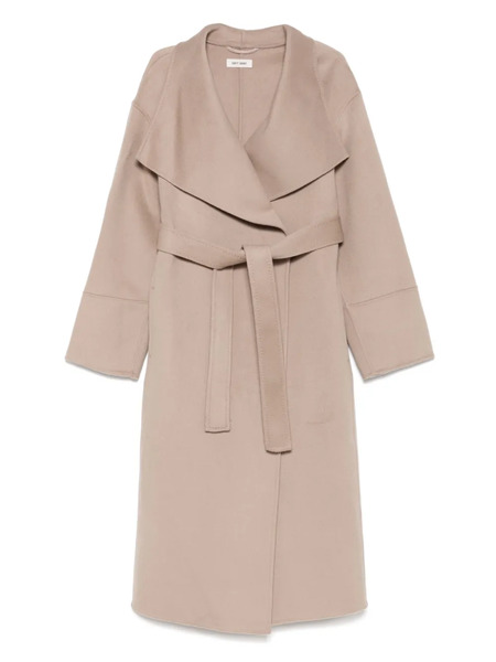  Soft Goat Belted Coat - Neutrals 