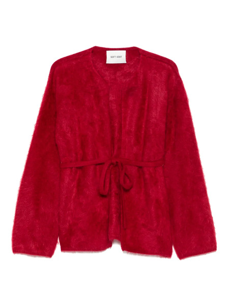  Soft Goat Brushed Cardigan - Red 