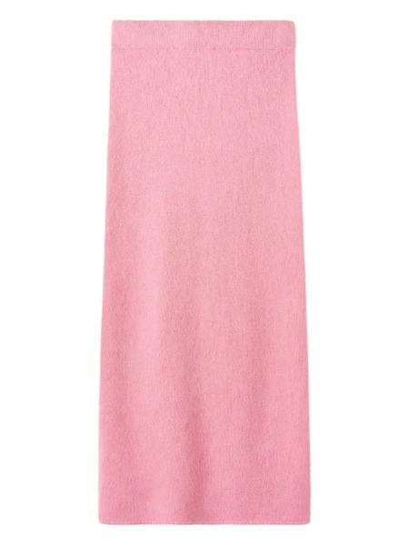  Soft Goat Cashmere Maxi Skirt - Pink 