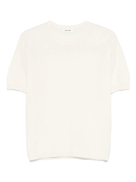  Soft Goat Cashmere T-shirt - Neutrals 