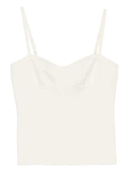  Soft Goat Double Knit Singlet Corset - White 