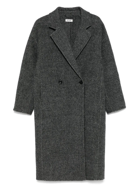  Soft Goat Herringbone Coat - Grey 