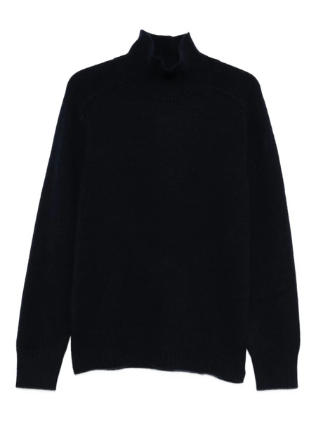  Soft Goat Roll-neck Cashmere Sweater - Black 