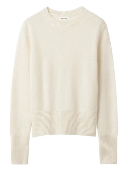  Soft Goat Round-neck Jumper - Neutrals 