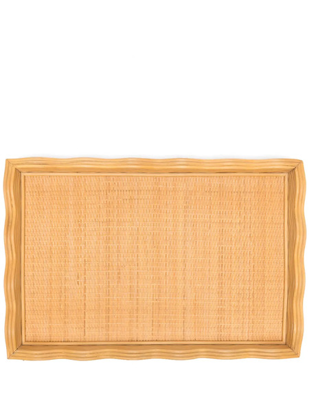  Soho Home Medium Pangbourne Rattan Tray - Neutrals 
