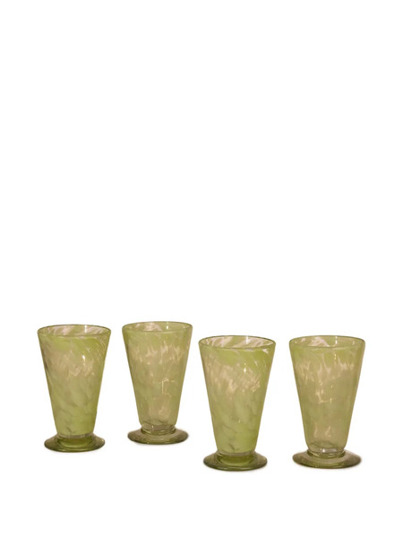  Soho Home Purton Highball Glasses (set Of Four) - Green 