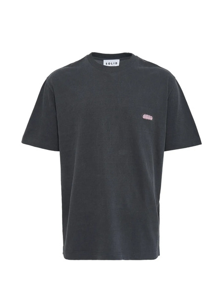  Solid Homme Logo-detail T-shirt - Grey 