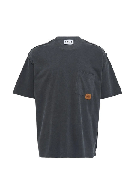  Solid Homme Logo-patch T-shirt - Grey 