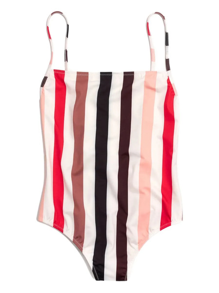  Solid & Striped The Chelsea Striped Swimsuit - White 