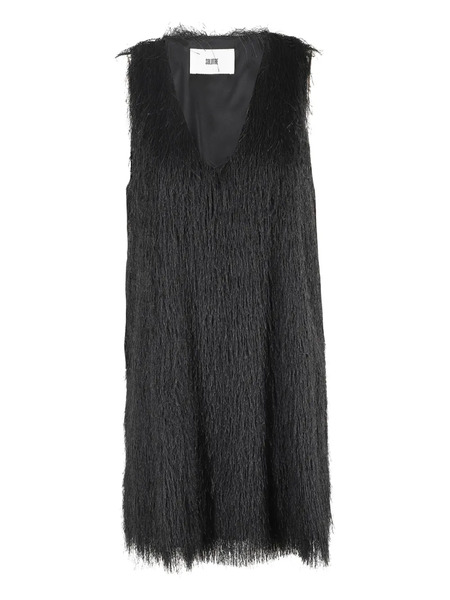 Solotre Fringed Dress - Black 