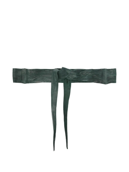  Sommet Tie Sheepskin Belt - Green 