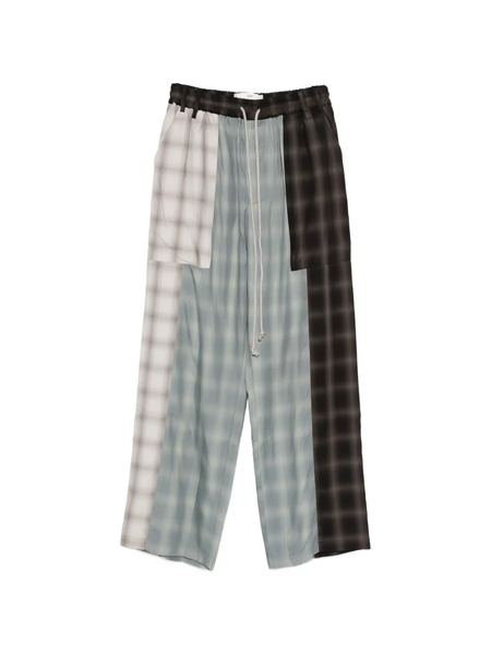  Song For The Mute Check-pattern Trousers - Blue 