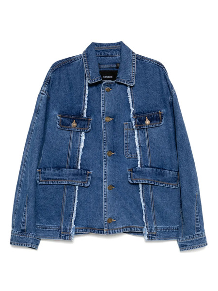 Songzio Asymmetric Denim Jacket - Blue 
