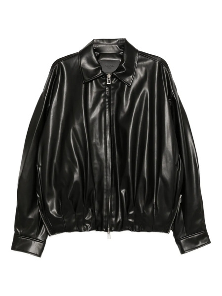  Songzio Edge-fold Collared Jacket - Black 
